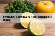 机构改革动员会表态发言（机构改革动员会上的讲话）