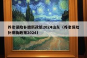 养老保险补缴新政策2024山东（养老保险补缴新政策2024）