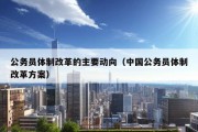 公务员体制改革的主要动向（中国公务员体制改革方案）