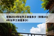 安徽2014年社平工资是多少（安徽2024年社平工资是多少）