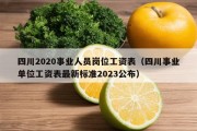 四川2020事业人员岗位工资表（四川事业单位工资表最新标准2023公布）