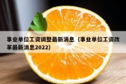 事业单位工资调整最新消息（事业单位工资改革最新消息2022）