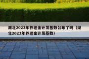 湖北2023年养老金计发基数公布了吗（湖北2023年养老金计发基数）