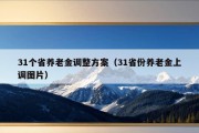 31个省养老金调整方案（31省份养老金上调图片）