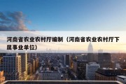 河南省农业农村厅编制（河南省农业农村厅下属事业单位）