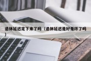 退休延迟定下来了吗（退休延迟是好是坏了吗）