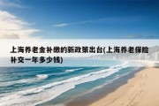 上海养老金补缴的新政策出台(上海养老保险补交一年多少钱)