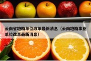 云南省地勘单位改革最新消息（云南地勘事业单位改革最新消息）