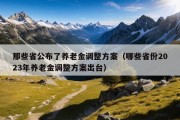 那些省公布了养老金调整方案（哪些省份2023年养老金调整方案出台）