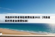 河南农村养老保险缴费标准2021（河南省农村养老金缴费标准）