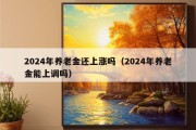 2024年养老金还上涨吗（2024年养老金能上调吗）