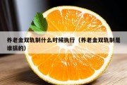 养老金双轨制什么时候执行（养老金双轨制是谁搞的）