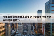 今年安徽省养老金上调多少（安徽省今年养老金如何调整的?）