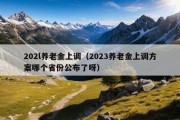 202l养老金上调（2023养老金上调方案哪个省份公布了呀）