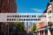 2021年事业单位薪级工资表（2023年事业单位工资标准及薪级对照表）