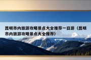 昆明市内旅游攻略景点大全推荐一日游（昆明市内旅游攻略景点大全推荐）