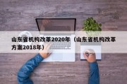 山东省机构改革2020年（山东省机构改革方案2018年）