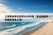 上海事业单位改革2020年底（事业编制改革最新消息上海）