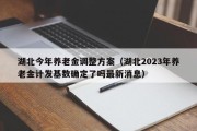 湖北今年养老金调整方案（湖北2023年养老金计发基数确定了吗最新消息）