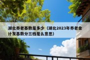 湖北养老基数是多少（湖北2023年养老金计发基数分三档是么意思）