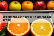 各省机构改革最新方案全文（各省机构改革最新方案）