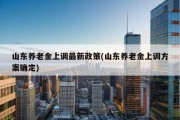 山东养老金上调最新政策(山东养老金上调方案确定)