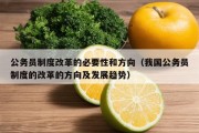 公务员制度改革的必要性和方向（我国公务员制度的改革的方向及发展趋势）