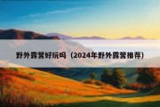 野外露营好玩吗（2024年野外露营推荐）