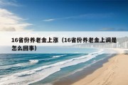 16省份养老金上涨（16省份养老金上调是怎么回事）