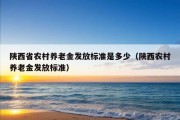 陕西省农村养老金发放标准是多少（陕西农村养老金发放标准）