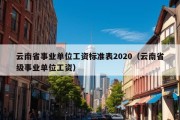 云南省事业单位工资标准表2020（云南省级事业单位工资）