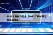 2022年农村养老金（2023年农村养老金发放标准）