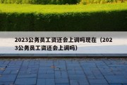 2023公务员工资还会上调吗现在（2023公务员工资还会上调吗）