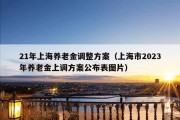 21年上海养老金调整方案（上海市2023年养老金上调方案公布表图片）