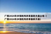 广西2024年乡镇机构改革最新方案公告（广西2024年乡镇机构改革最新方案）