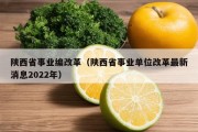 陕西省事业编改革（陕西省事业单位改革最新消息2022年）