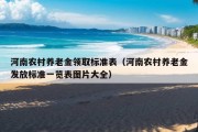 河南农村养老金领取标准表（河南农村养老金发放标准一览表图片大全）