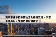 南京事业单位生育险怎么报销流程 - 南京事业单位子女医药费报销规定