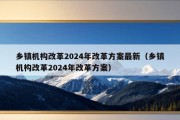 乡镇机构改革2024年改革方案最新（乡镇机构改革2024年改革方案）