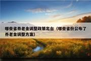 哪些省养老金调整政策出台（哪些省份公布了养老金调整方案）