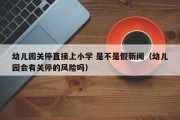 幼儿园关停直接上小学 是不是假新闻（幼儿园会有关停的风险吗）