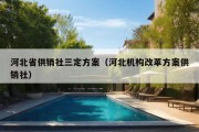 河北省供销社三定方案（河北机构改革方案供销社）