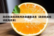 政府机关培训机构改革最新消息（政府机关培训机构改革）