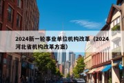 2024新一轮事业单位机构改革（2024河北省机构改革方案）