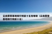 云南露营基地排行榜前十名有哪些（云南露营基地排行榜前十名）