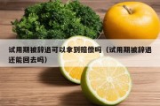 试用期被辞退可以拿到赔偿吗（试用期被辞退还能回去吗）