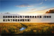 目前哪些省市公布了调整养老金方案（有哪些省公布了养老金调整方案）