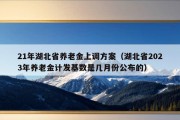 21年湖北省养老金上调方案（湖北省2023年养老金计发基数是几月份公布的）