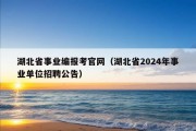 湖北省事业编报考官网（湖北省2024年事业单位招聘公告）