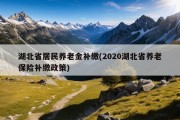 湖北省居民养老金补缴(2020湖北省养老保险补缴政策)